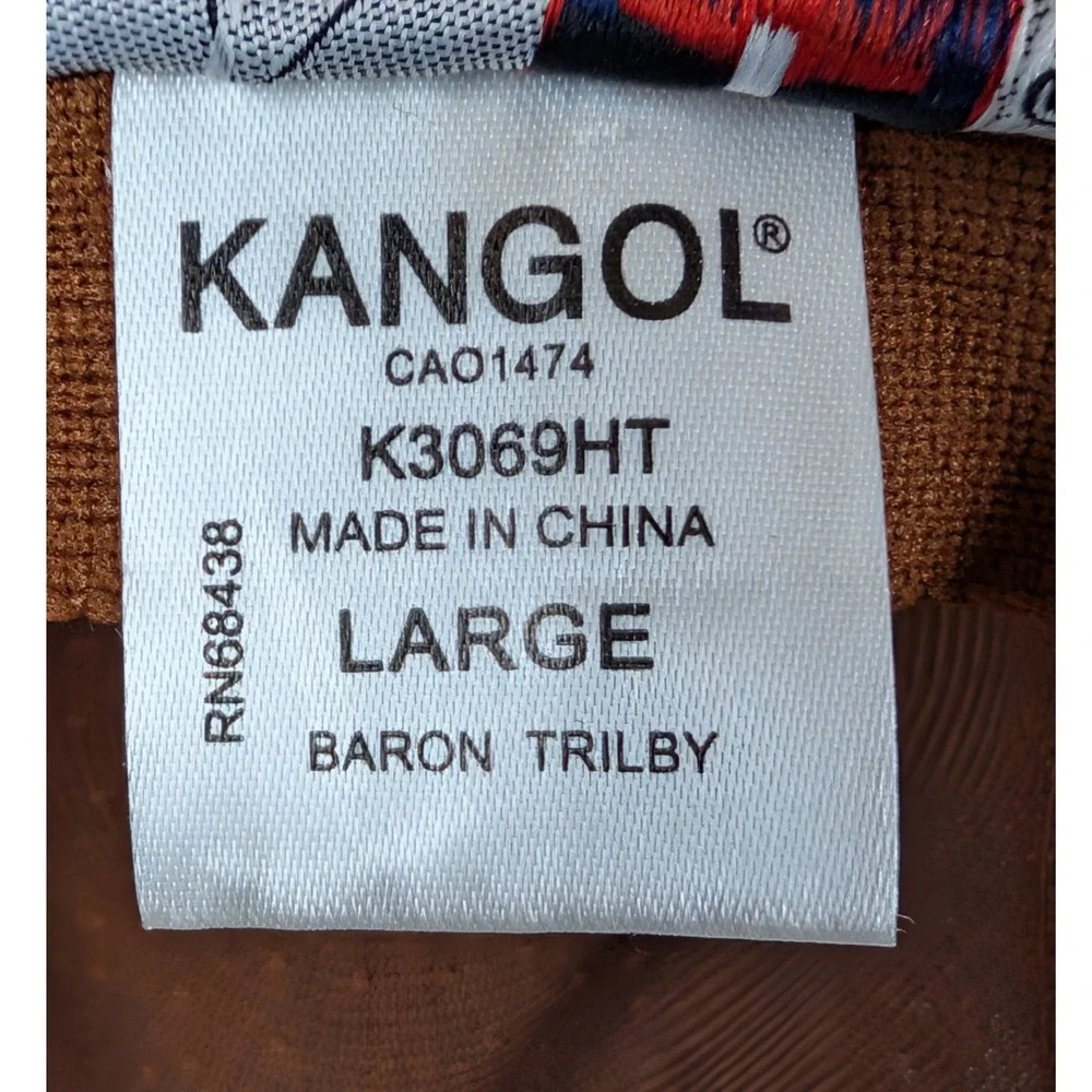 Kangol Baron Trilby Hat Mens Large Brown Knit Fedora K3069HT Pinched Crown